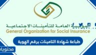 طباعة شهادة التامينات برقم الهوية .. الرابط المتاح لطباعة شهادة التأمينات الاجتماعيّة 