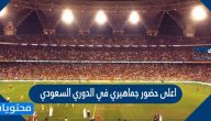 اعلى حضور جماهيري في الدوري السعودي