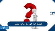البحث عن عورات الناس يسمى