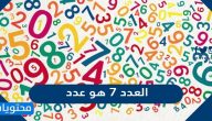 العدد 7 هو عدد