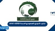 ترتيب الدوري السعودي الدرجة الثالثة 2021