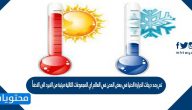 تم رصد درجات الحرارة الدنيا في بعض المدن في العالم اي المجموعات التالية مرتبة من الابرد الى الادفأ