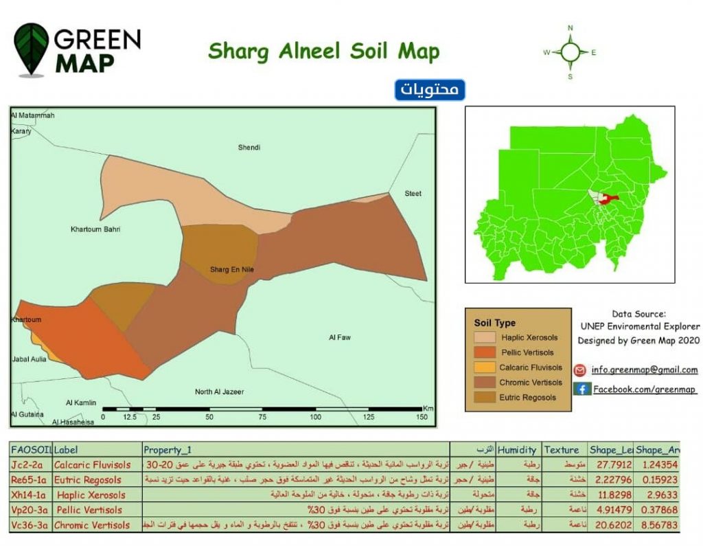 خريطة السودان الزراعية