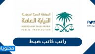 كم راتب كاتب ضبط في النيابة العامة 1447