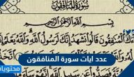 عدد ايات سورة المنافقون