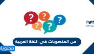 من المنصوبات في اللغة العربية