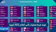 موعد قرعة تصفيات كأس العالم 2022 أوروبا 