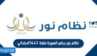 نظام نور برقم الهوية فقط 1443 الابتدائي