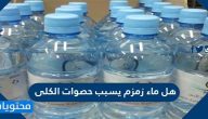هل ماء زمزم يسبب حصوات الكلى