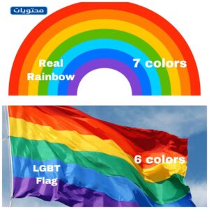 الفرق بين قوس قزح وعلم المثليين