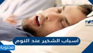 اسباب الشخير عند النوم