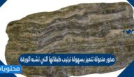 صخور متحولة تتميز بسهولة ترتيب طبقاتها التي تشبه الورقة 