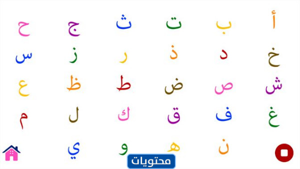 صور عن حروف اللغة العربية