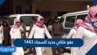 تفاصيل عفو ملكي جديد للسجناء 1446