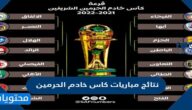 نتائج مباريات كاس خادم الحرمين 2021/2022