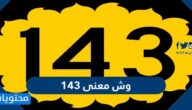 وش معنى 143