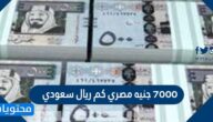 7000 جنيه مصري كم ريال سعودي