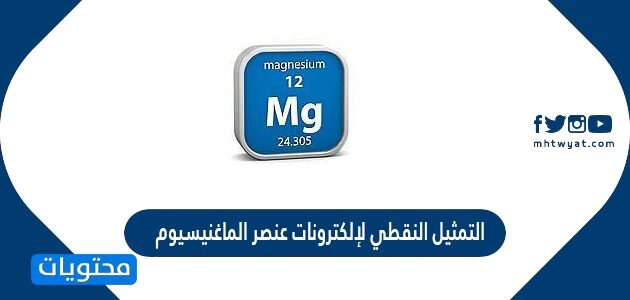 التمثيل النقطي لإلكترونات عنصر الماغنيسيوم mg12 هو