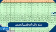 سلم رواتب الموظفين المدنيين 1447