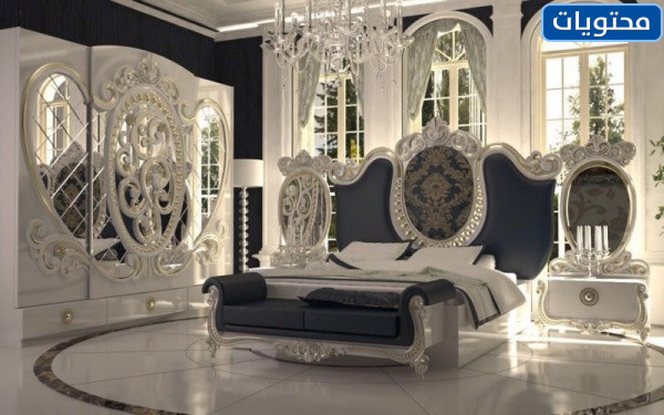 غرف نوم تركية كاملة بديكورات فخمة لغرف العرسان
