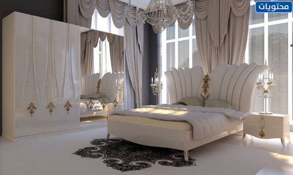 غرف نوم تركية كاملة بديكورات فخمة لغرف العرسان