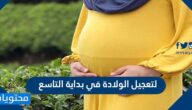 طرق فعالة لتعجيل الولادة في بداية التاسع