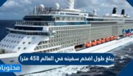 يبلغ طول اضخم سفينه في العالم ٤٥٨ مترا