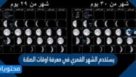 يستخدم الشهر القمري في معرفة اوقات الصلاة