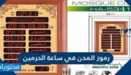 رموز المدن في ساعة الحرمين