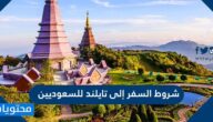 شروط السفر إلى تايلند للسعوديين