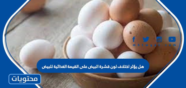 هل يؤثر اختلاف لون قشرة البيض على القيمة الغذائية للبيض 