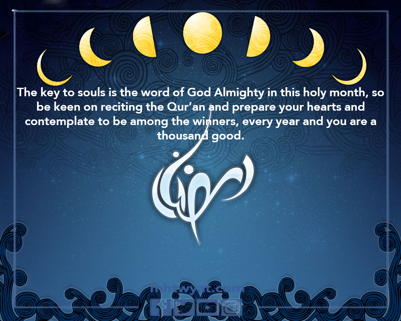 أجمل التهاني بمناسبة شهر رمضان 1443 بالانجليزي