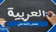 معنى كلمة قي