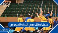 سجل ابطال دوري السلة السعودي