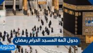 جدول ائمة المسجد الحرام رمضان 1443