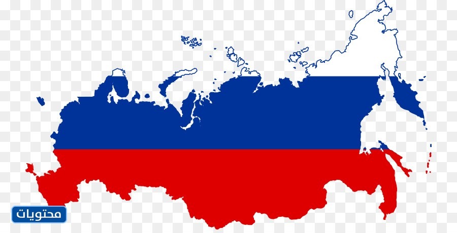 علم روسيا الجديد على شكل خريطة