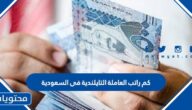 كم راتب العاملة التايلندية في السعودية