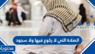 الصلاة التي لا ركوع فيها ولا سجود