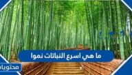 ما هي اسرع النباتات نموا