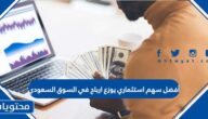 أفضل سهم استثماري يوزع ارباح في السوق السعودي