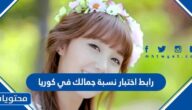 رابط اختبار نسبة جمالك في كوريا