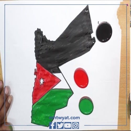 رسمة عن عيد الاستقلال الأردني 76