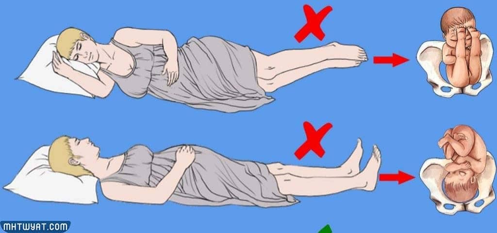 لماذا يتحرك الجنين عند النوم على الظهر