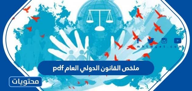 ملخص القانون الدولي العام pdf