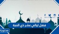 فضل ليالي عشر ذي الحجة