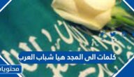 كلمات الى المجد هيا شباب العرب