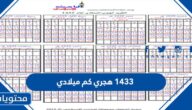 1433 هجري كم ميلادي