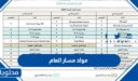 ما هي مواد مسار العام للثانوي 1447 في السعودية