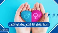 رابط اختبار اذا كنتي ولد او أنثى
