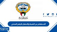 الاستعلام عن الضبط والاحضار بالرقم المدني الكويت 2023